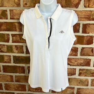 Kjus SP Spanish Peaks Montana Creamy white Sleeveless Golf Polo Tank Top UPF50 S